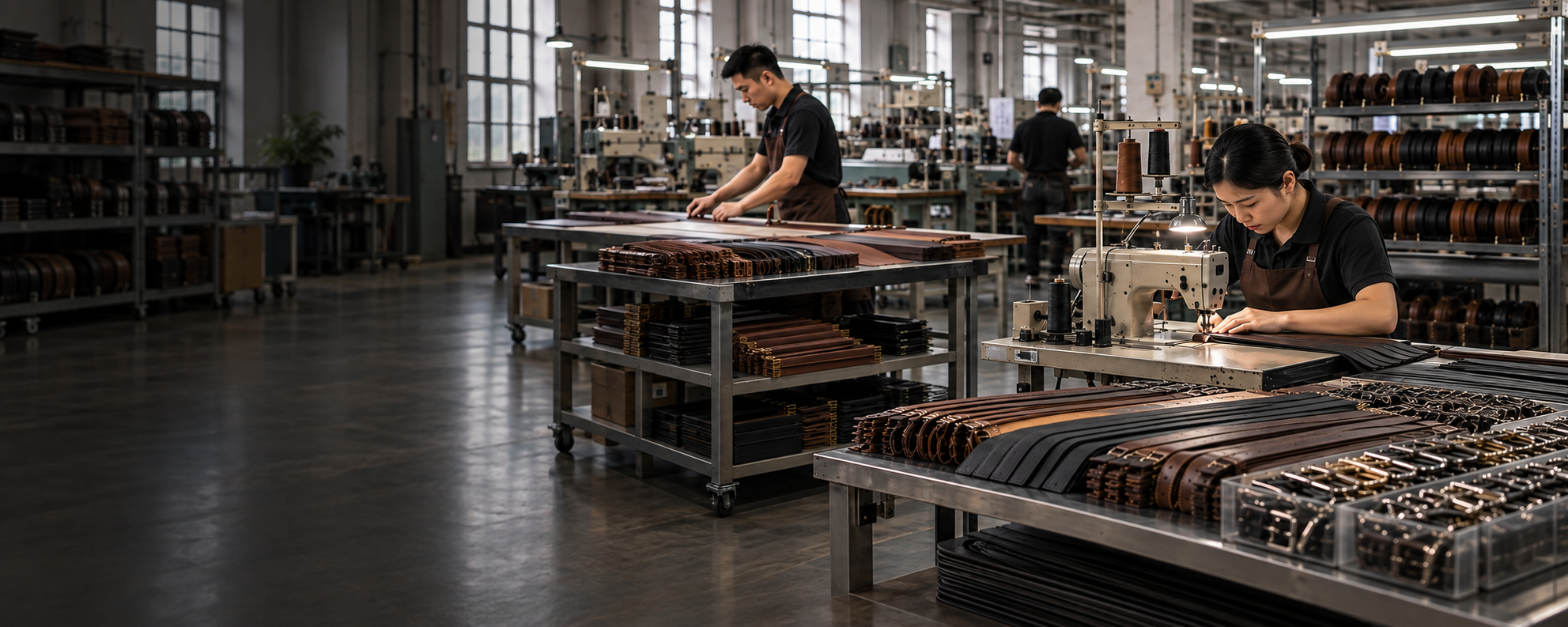 Bulk Production & QC stage in custom belt production